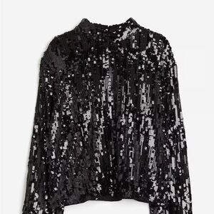 Sequin Black Women's Top
